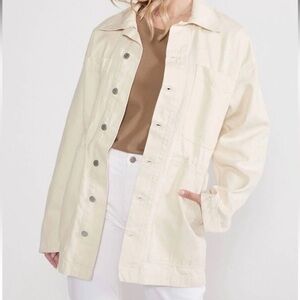 NWT ÉTICA Claude Utility Jacket in Cream